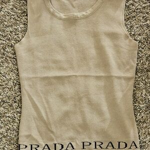 Prada Beige Sleeveless Tank Top